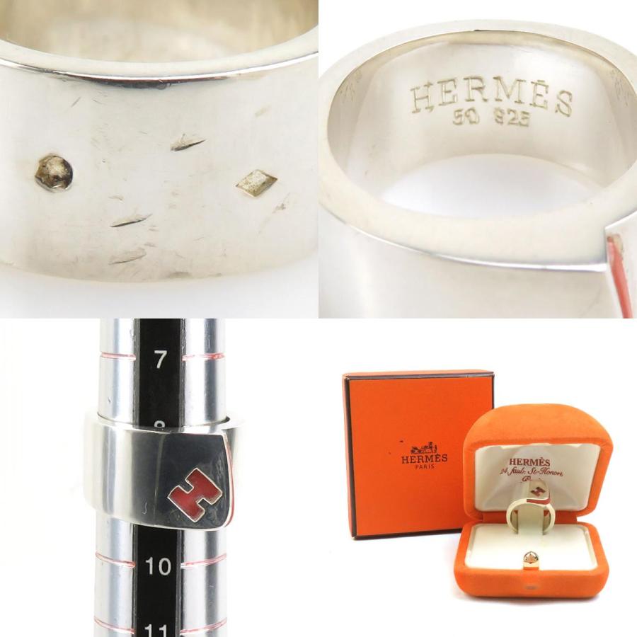 HERMES エルメス リング・指輪 シルバー925 シルバー/オレンジ 