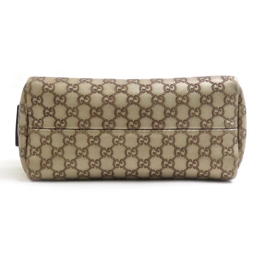 極美品 GUCCI シマレザー ポーチ ファスナー マイクロGG ブラック 黒 GUCCI（グッチ） ポーチ マイクログッチシマ レザー ゴールド
