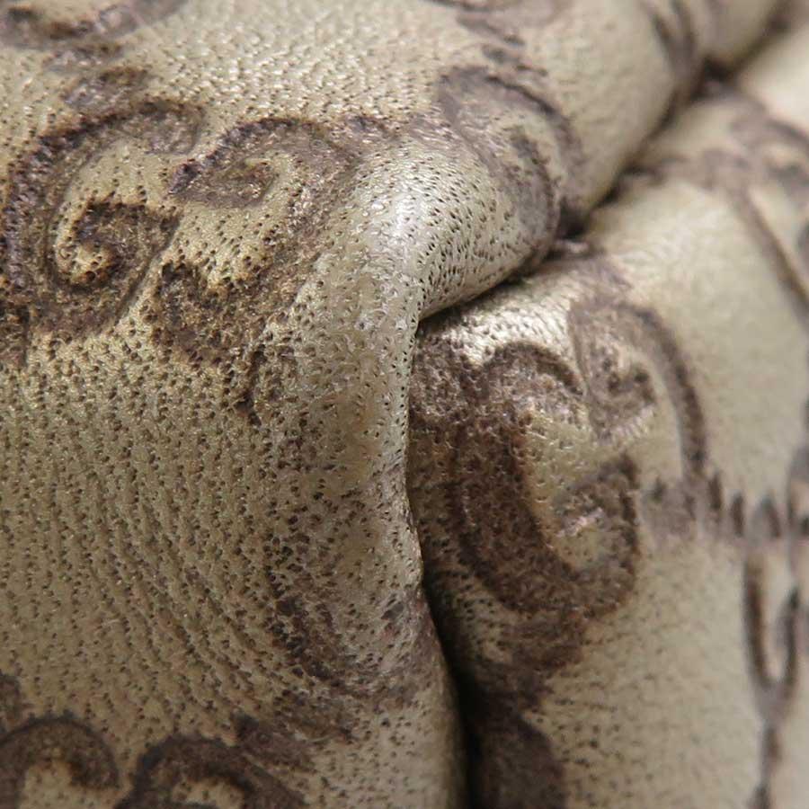 GUCCI（グッチ） ポーチ マイクログッチシマ レザー ゴールド