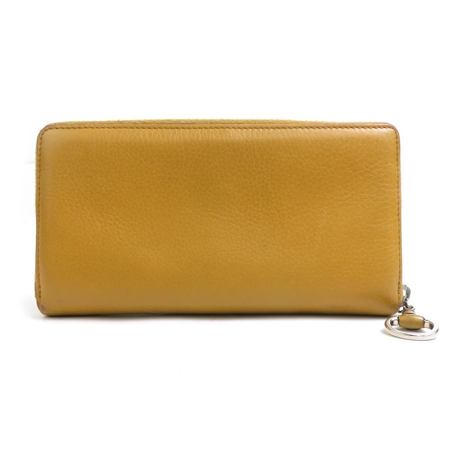 GUCCI（グッチ） ラウンドファスナー長財布 レザー ベージュブラウン