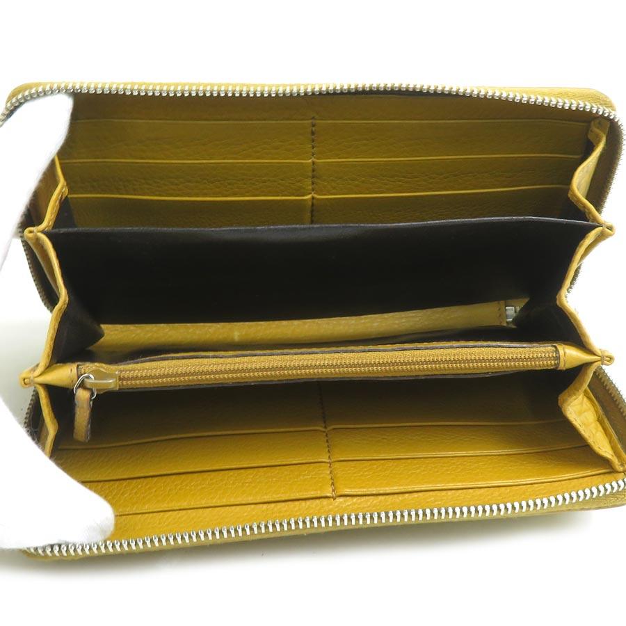 GUCCI（グッチ） ラウンドファスナー長財布 レザー ベージュブラウン