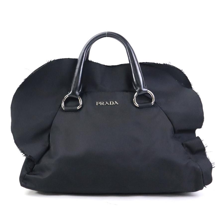 ■PRADA（プラダ）/良品 / ナイロン×レザー / ハンド /ブラック 黒 PRADA（プラダ） ハンドバッグ ショルダーバッグ 2WAY ナイロン レザー