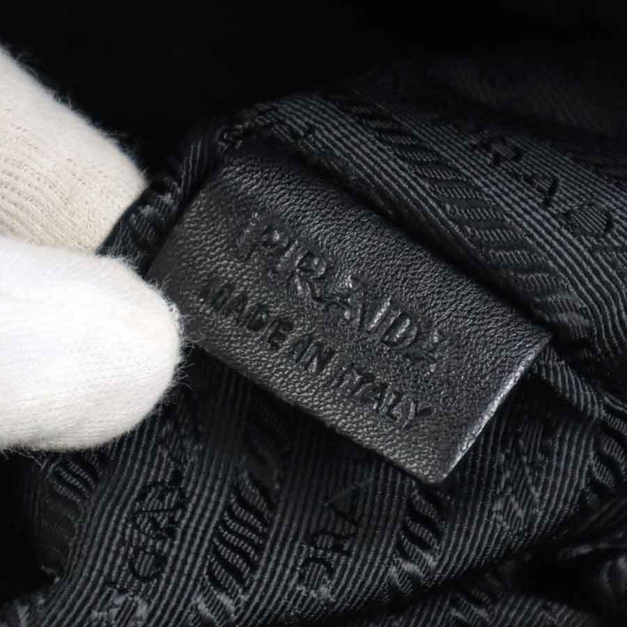PRADA（プラダ） ハンドバッグ ナイロン/レザー ブラック : ブランド