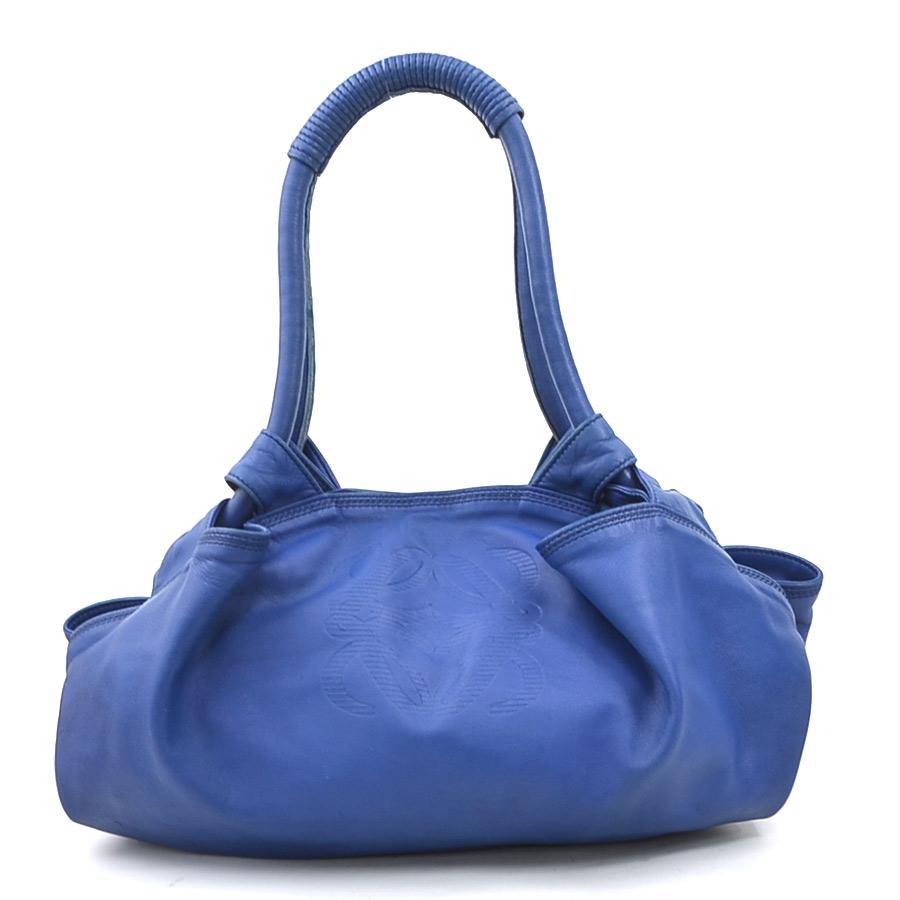 LOEWE ロエベ ショルダーバッグ ナッパアイレ レザー ブルー  