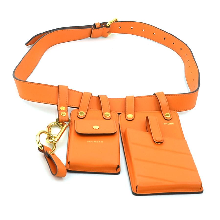 FENDI（フェンディ） ベルトバッグ ベルトポーチ レザー オレンジ