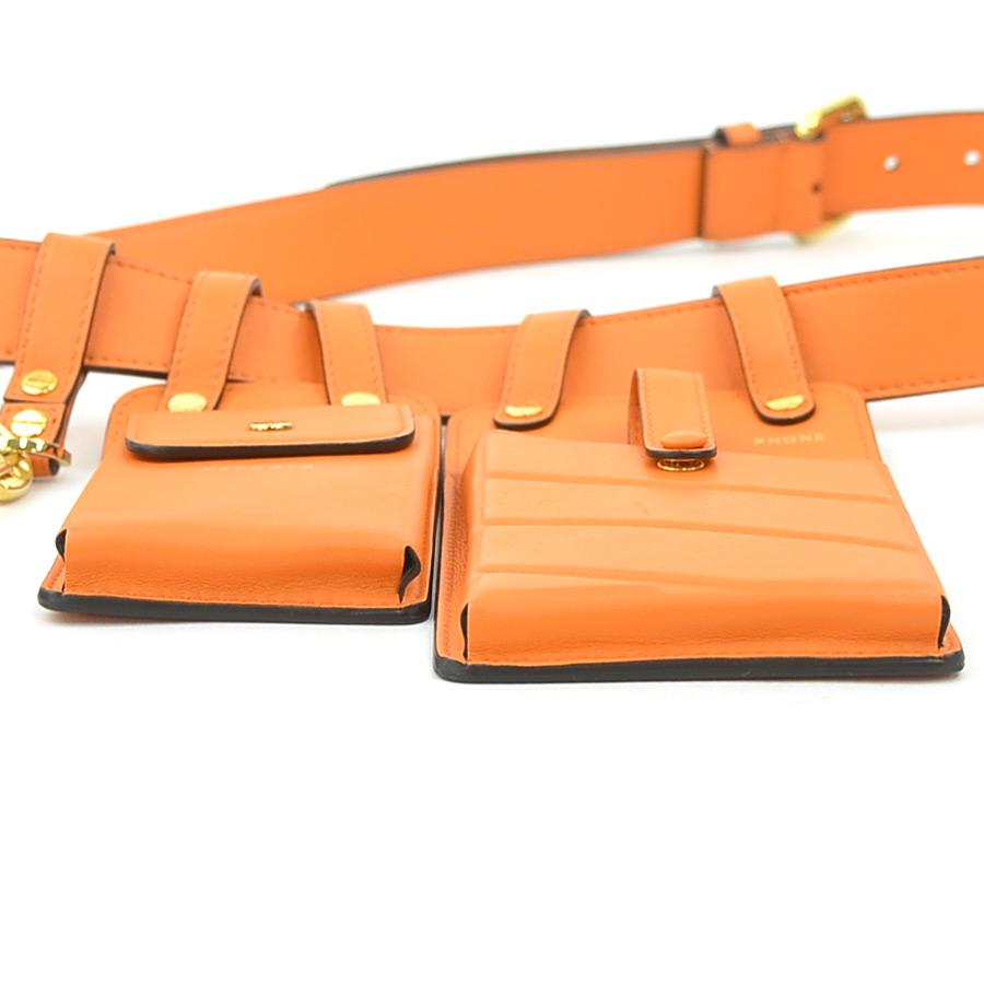 FENDI（フェンディ） ベルトバッグ ベルトポーチ レザー オレンジ