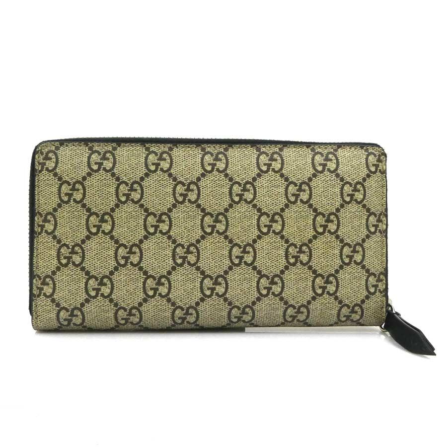 GUCCI（グッチ） ラウンドファスナー長財布 GGスプリームキャンバス