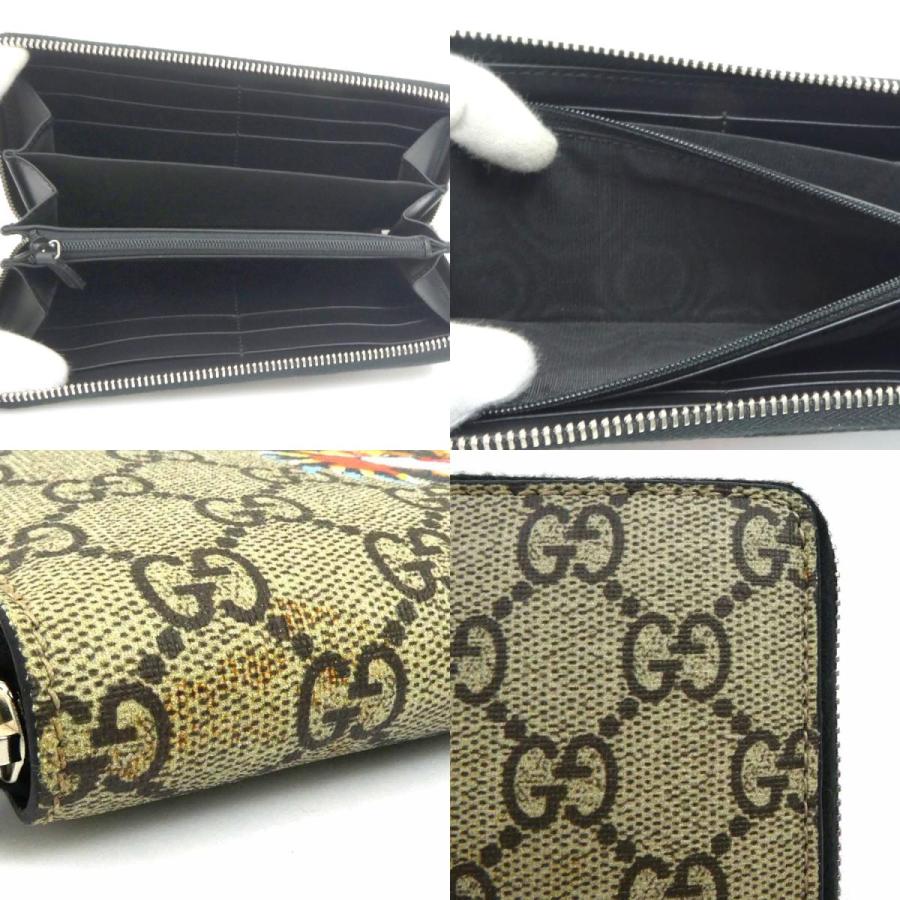 GUCCI グッチ　GGスプリームキャンバス長財布 GGキャンバス グッチ 財布 GUCCI ラウンドファスナー長財布 レディース