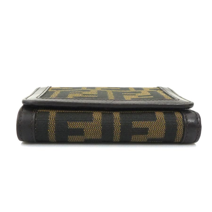 FENDI（フェンディ） 三つ折り財布 ズッカ キャンバス/レザー ブラウン