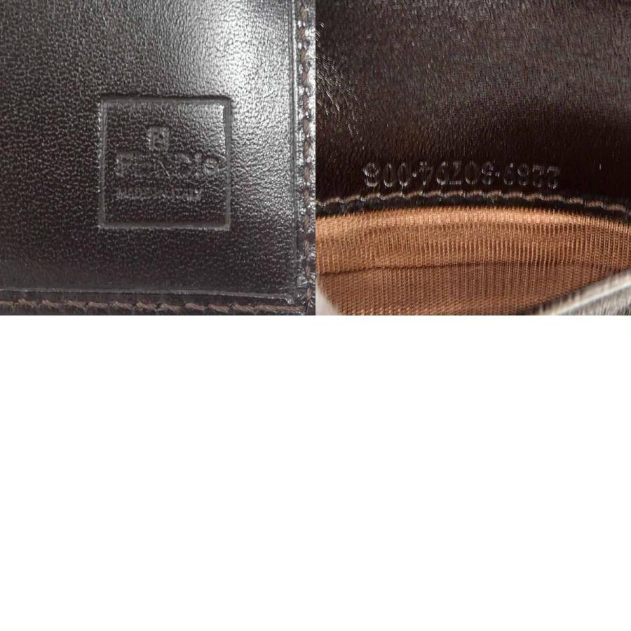 FENDI フェンディ 三つ折り財布 ズッカ キャンバス/レザー