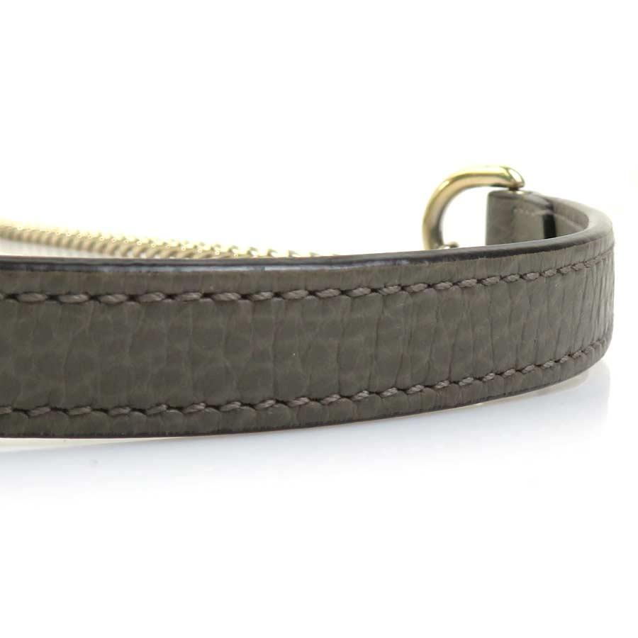 グッチ GUCCI ショルダーバッグ インターロッキングG レザー グレー_13