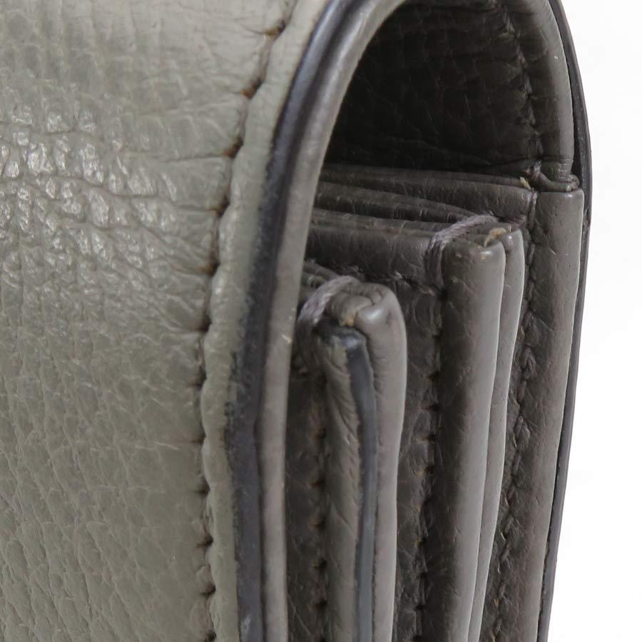 グッチ GUCCI ショルダーバッグ インターロッキングG レザー グレー_8