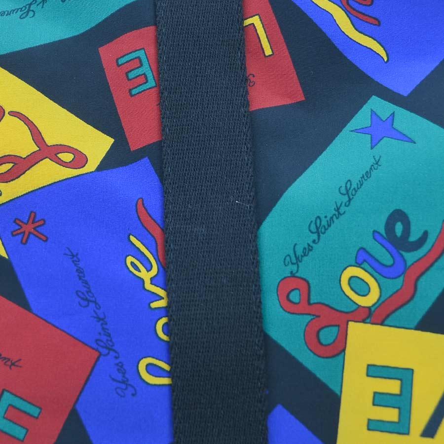 イヴ サンローラン YVES SAINT LAURENT ショルダーバッグ トートバッグ ナイロン ブラック/マルチカラー レディース 送料無料【中古】 e60579g Yves Saint Laurent（イヴ・サンローラン） イヴ サンローラン
