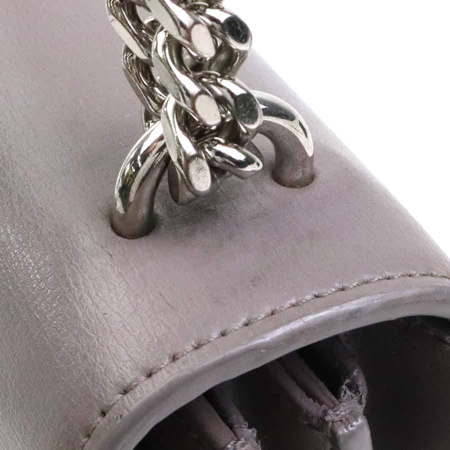 サンローラン SAINT LAURENT ショルダーバッグ レザー/メタル グレー