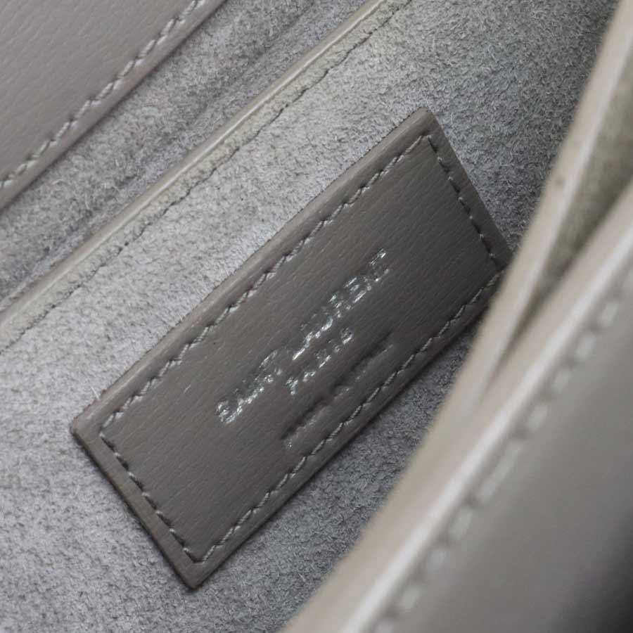 サンローラン SAINT LAURENT ショルダーバッグ レザー/メタル グレー