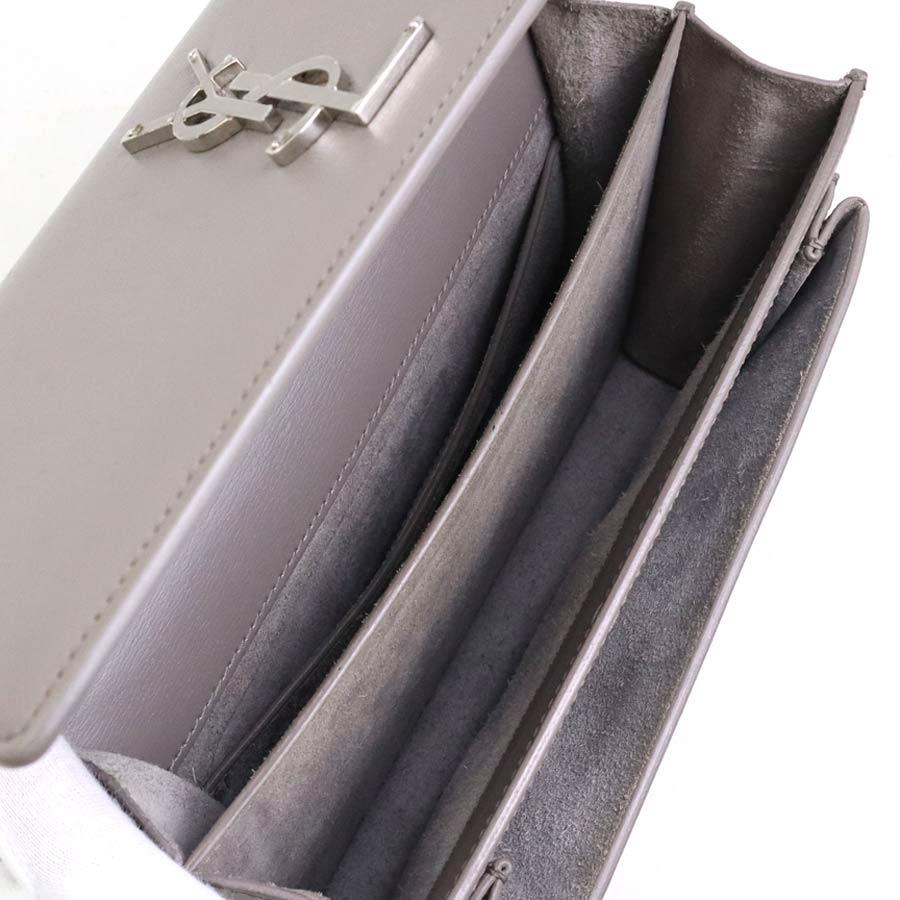 サンローラン SAINT LAURENT ショルダーバッグ レザー/メタル グレー