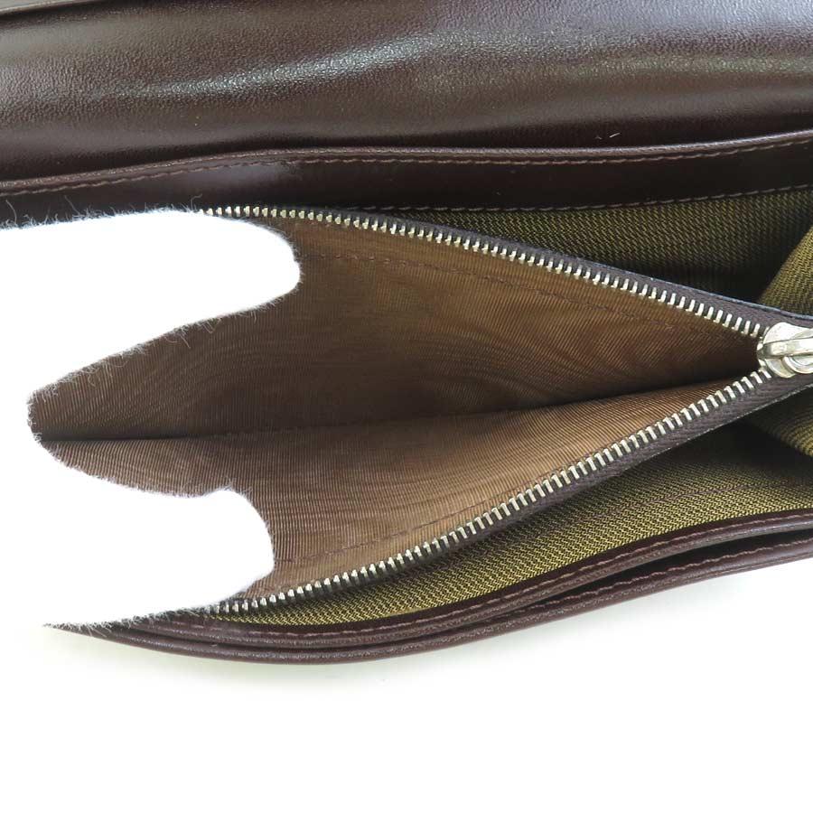 フェンディ FENDI 二つ折り長財布 ズッカ キャンバス/レザー ブラウン レディース 送料無料【中古】 e60599g FENDI（フェンディ） 二つ折り長財布 ズッカ キャンバス/レザー