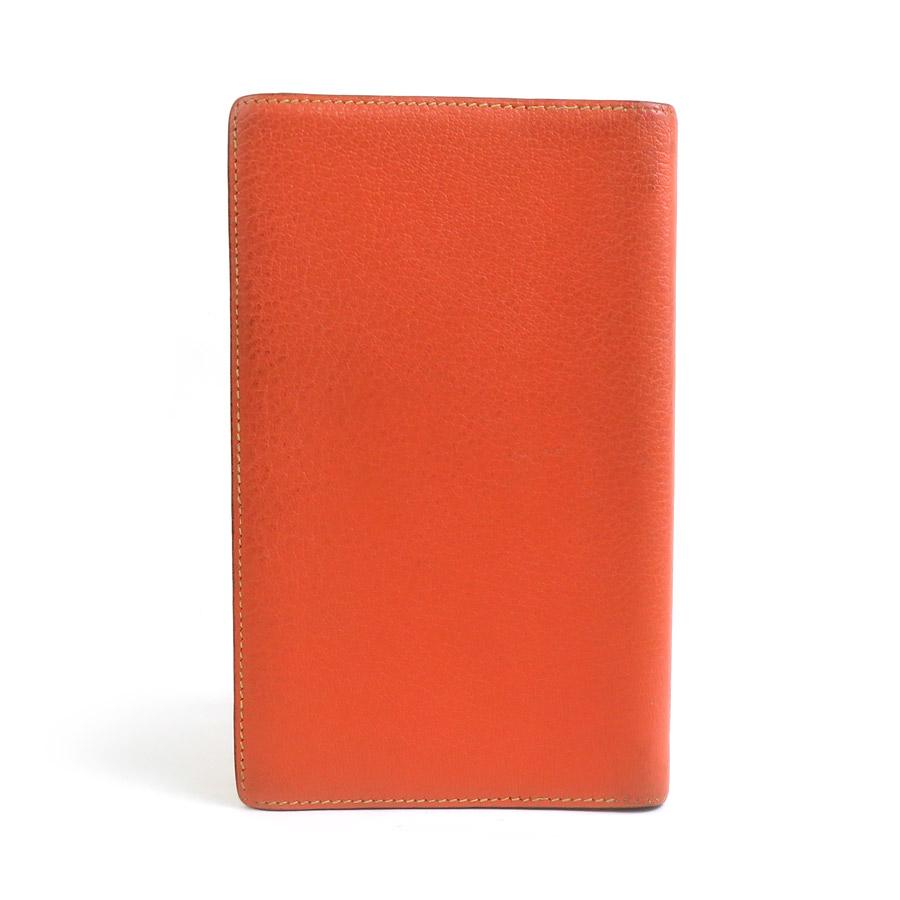 エルメス HERMES 手帳カバー レザー オレンジ/イエロー_1
