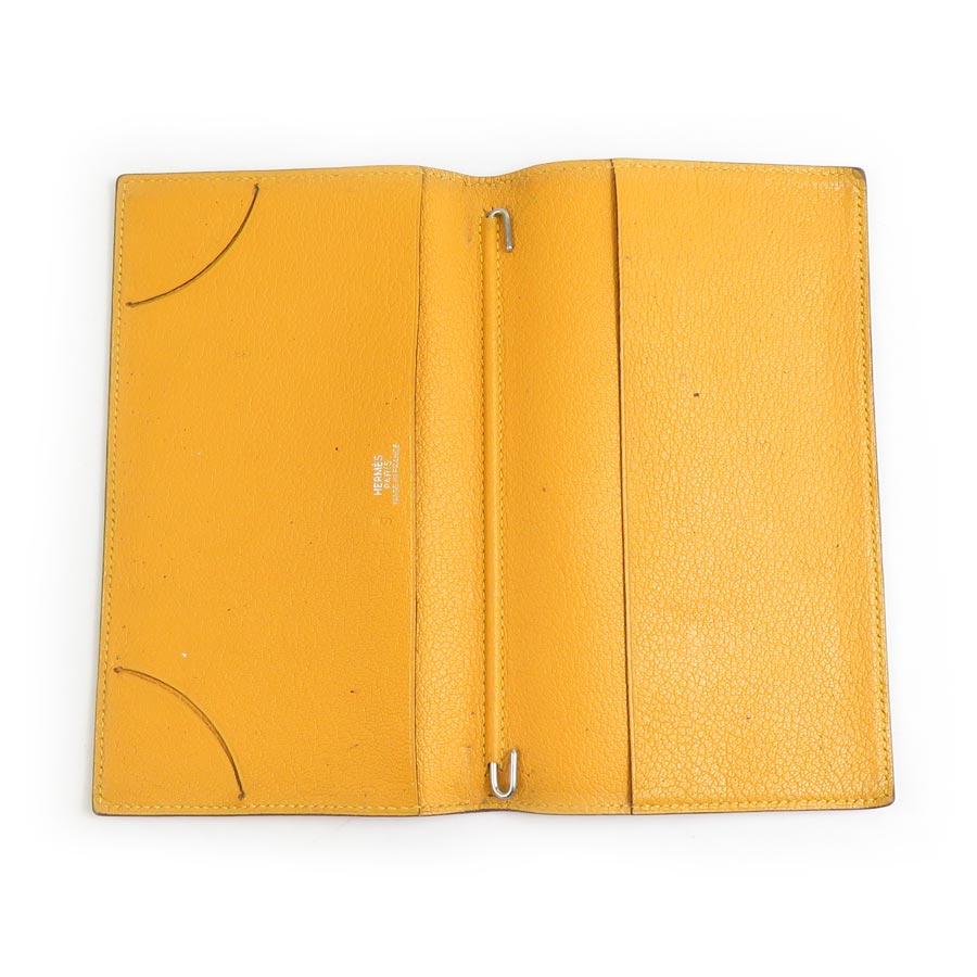 エルメス HERMES 手帳カバー レザー オレンジ/イエロー_2