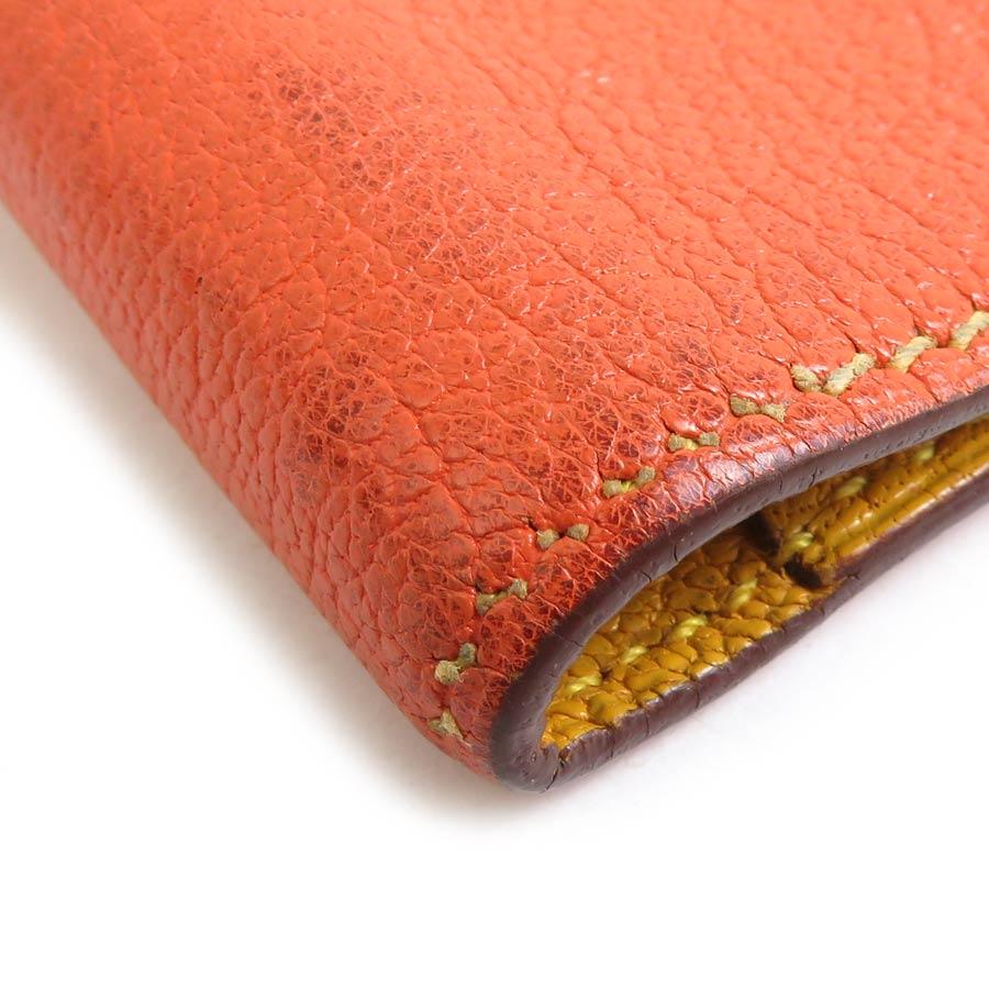 エルメス HERMES 手帳カバー レザー オレンジ/イエロー_3