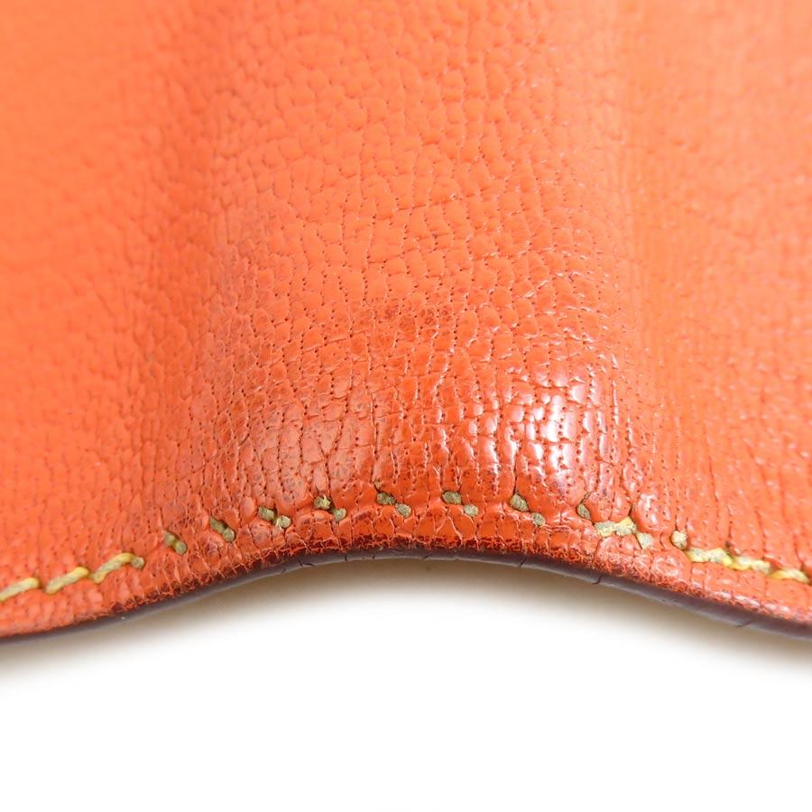 エルメス HERMES 手帳カバー レザー オレンジ/イエロー_5