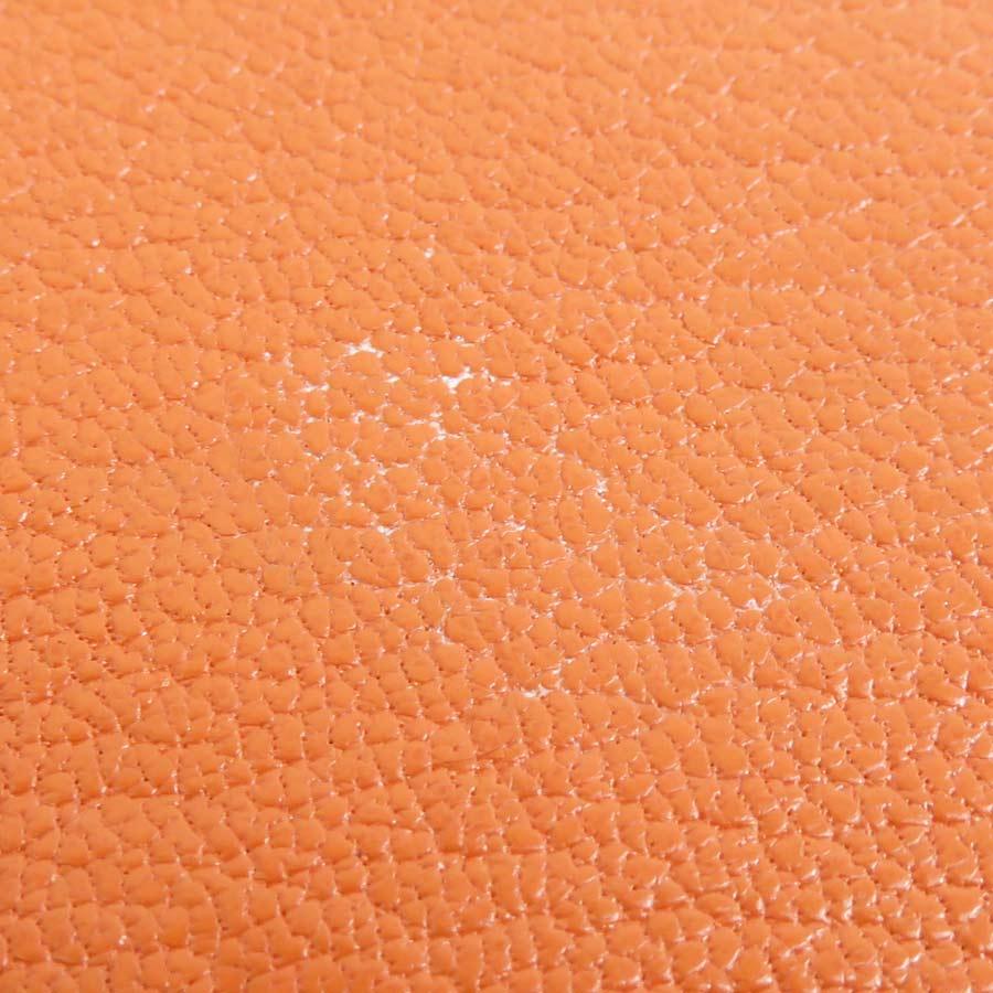 エルメス HERMES 手帳カバー レザー オレンジ/イエロー_6