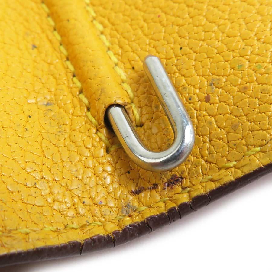 エルメス HERMES 手帳カバー レザー オレンジ/イエロー_8
