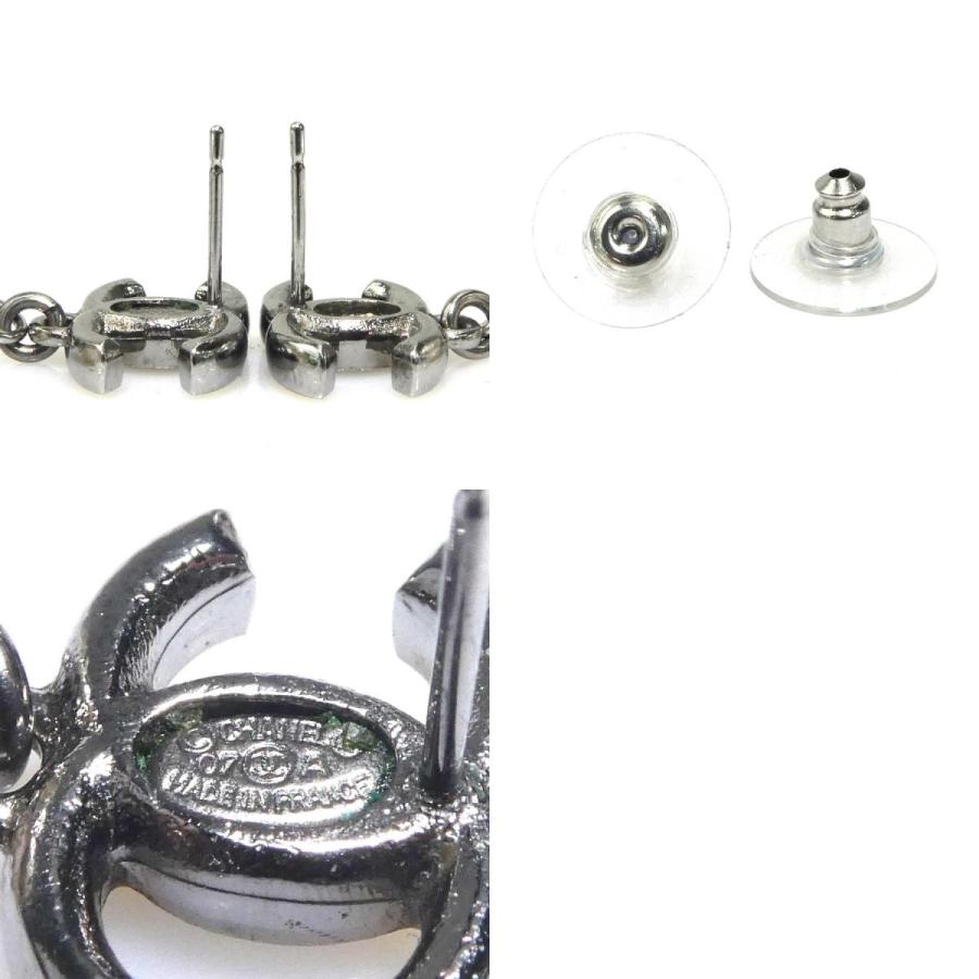 シャネル ピアス ココマーク パール シルバー シャネル ピアス CHANEL EARRING AB7014 ココマーク メタル