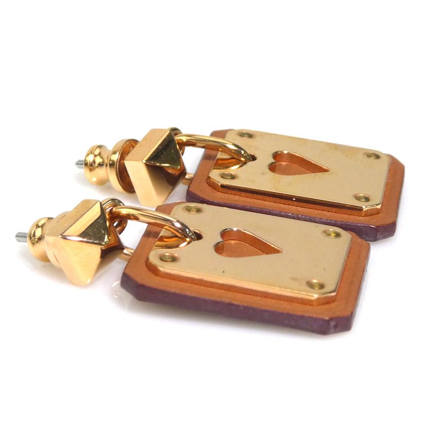 HERMES ピアス アス・ドゥ・クール HERMES（エルメス） ピアス アス ドゥ クール メタル/スイフト ピンク