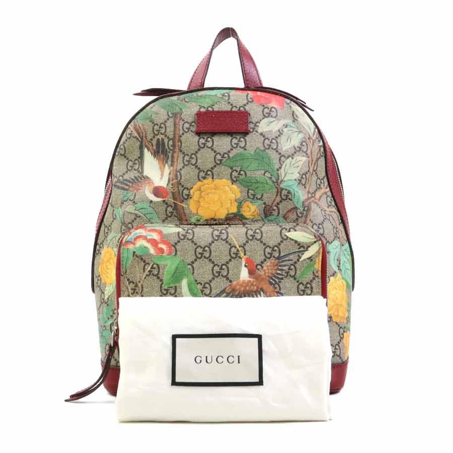 GUCCI（グッチ） リュック GGスプリームキャンバス/レザー ベージュ