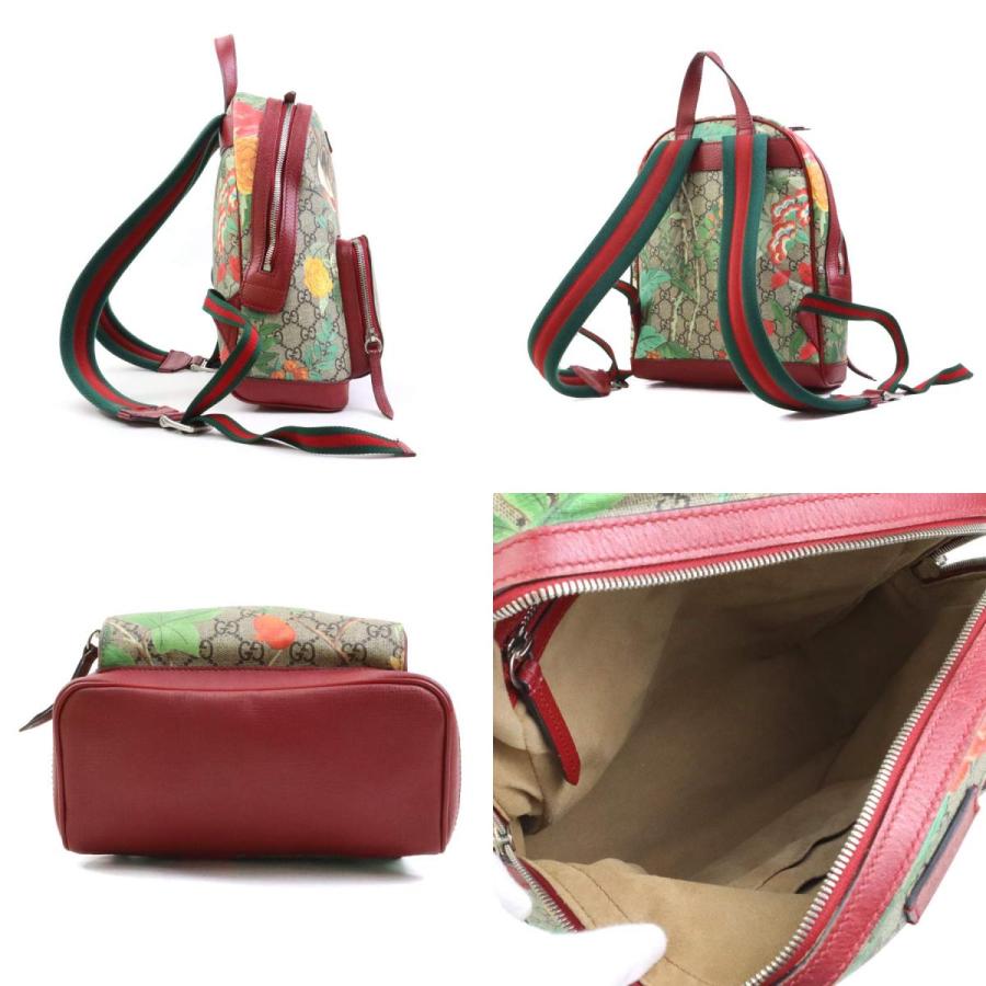 極美品・激レア グッチ リュック バッグパック GGキャンバス レザー ベージュ GGキャンバス ミディアム バックパック ・ベージュ＆ダーク