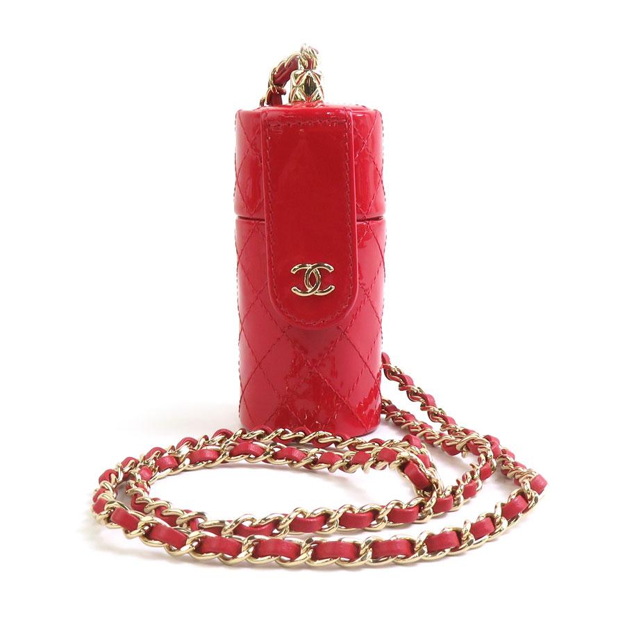 CHANEL（シャネル） ネックレス リップケース パテントレザー/メタル