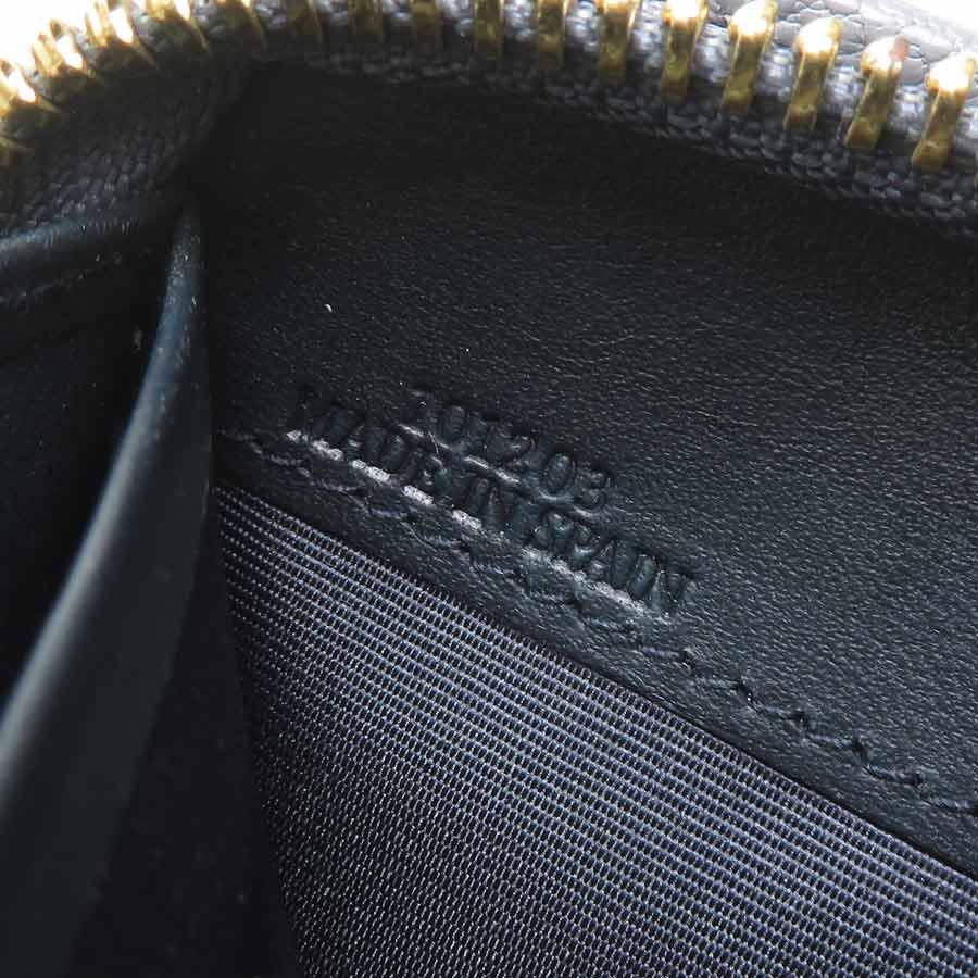 LOEWE（ロエベ） ラウンドファスナー長財布 アナグラム レザー グレー