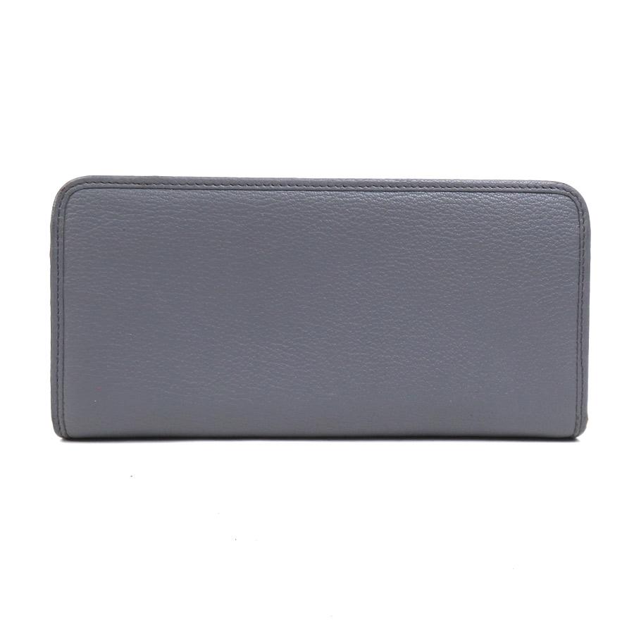 LOEWE（ロエベ） ラウンドファスナー長財布 アナグラム レザー グレー