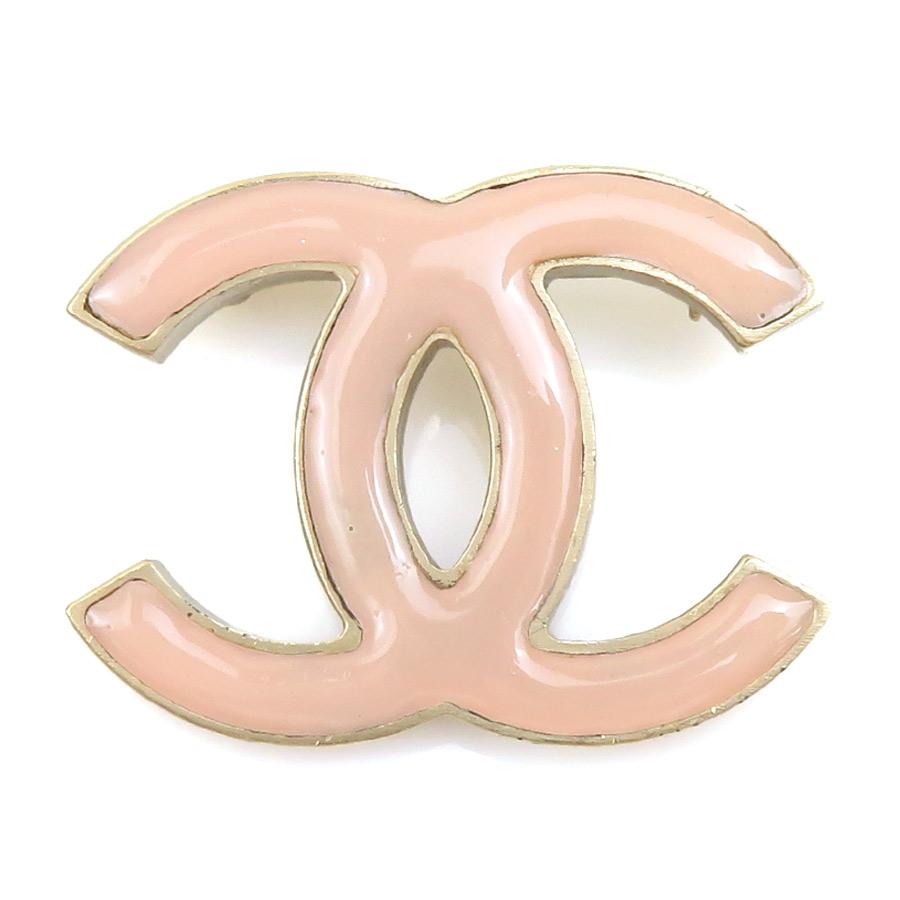 シャネル　ブローチ　ココマーク　ピンク CHANEL（シャネル） ブローチ ココマーク メタル/エナメル ゴールド