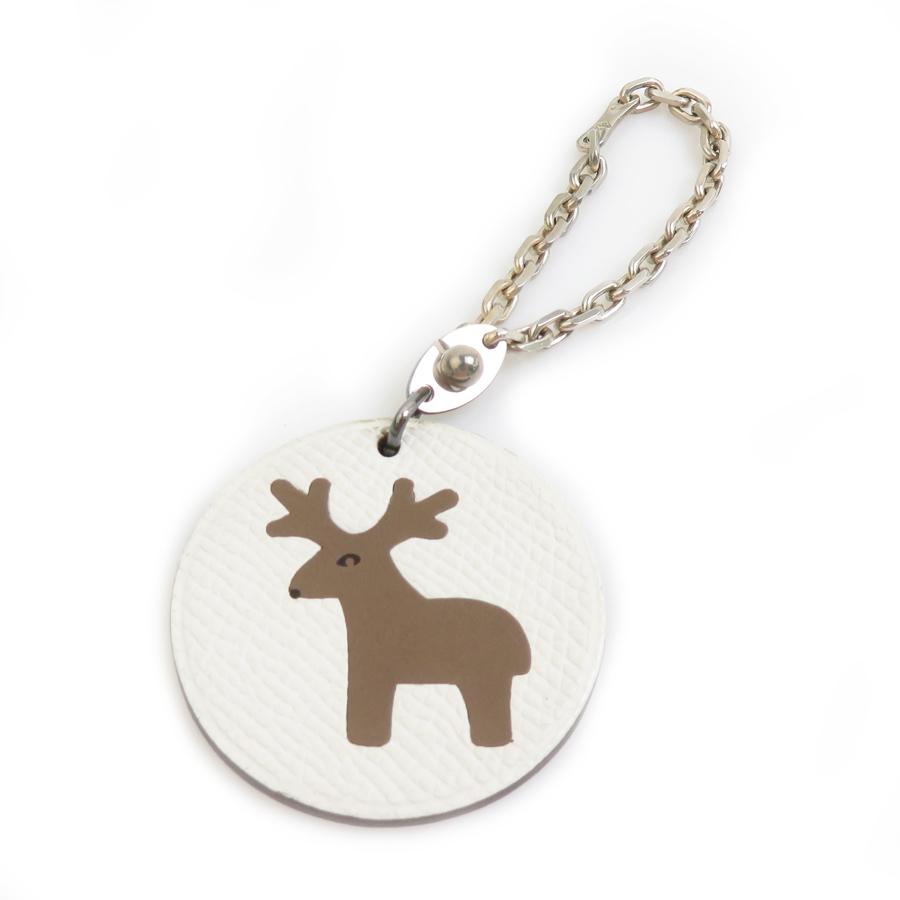 HERMES（エルメス） チャーム トナカイ レザー/シルバー925 ホワイト