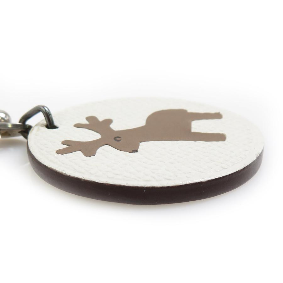 HERMES（エルメス） チャーム トナカイ レザー/シルバー925 ホワイト