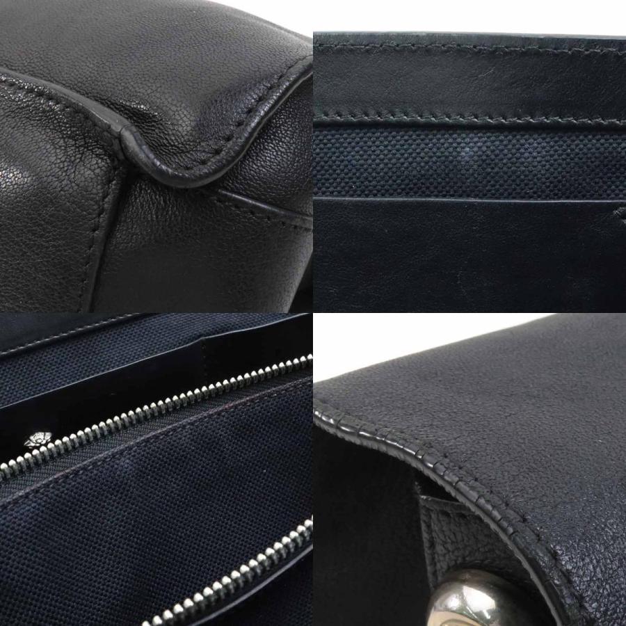 ヴェルサーチ VERSACE 2Wayバッグ ショルダーバッグ レザー ブラック