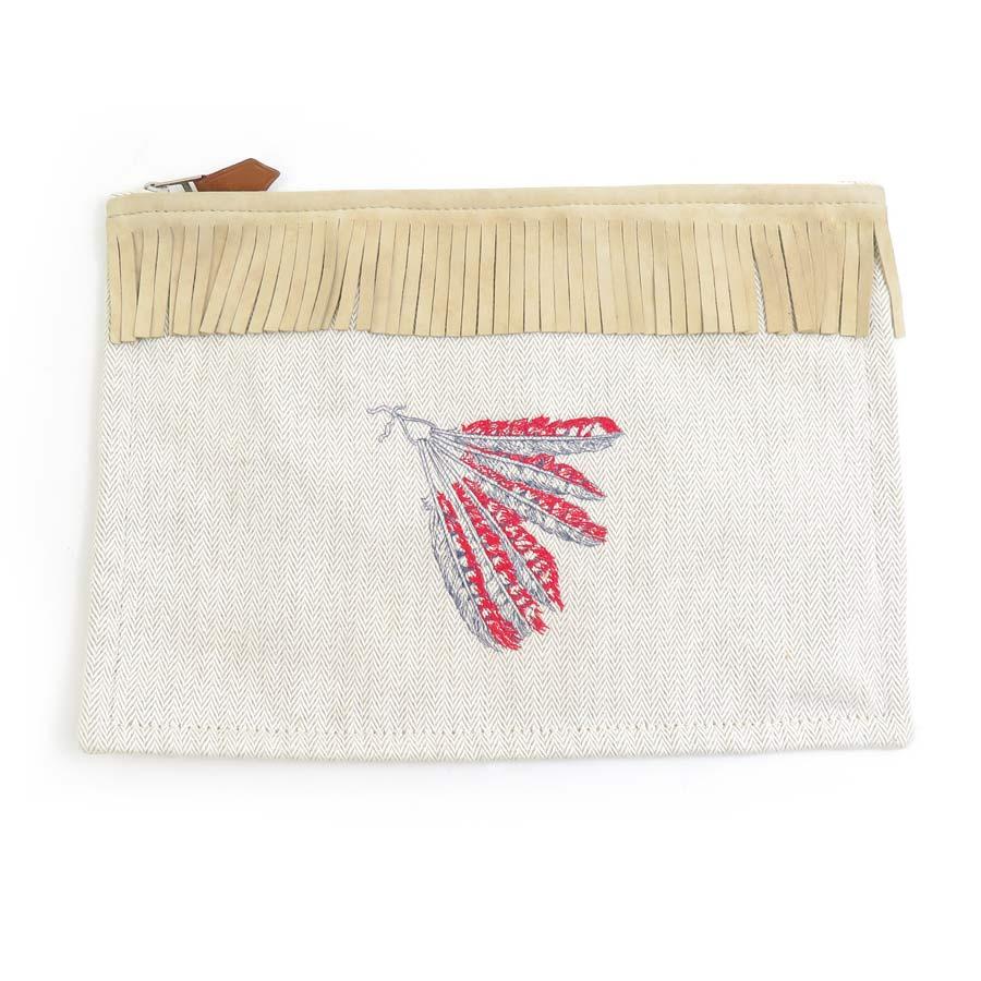 HERMES エルメス ポーチ トゥルース フラット ティピ コットン  