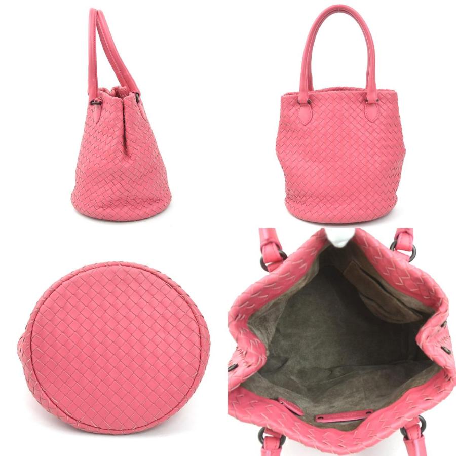 【美品】ボッテガヴェネタ イントレチャート ハンドバッグ　ピンク ボッテガヴェネタ BOTTEGAVENETA ハンドバッグ イントレチャート