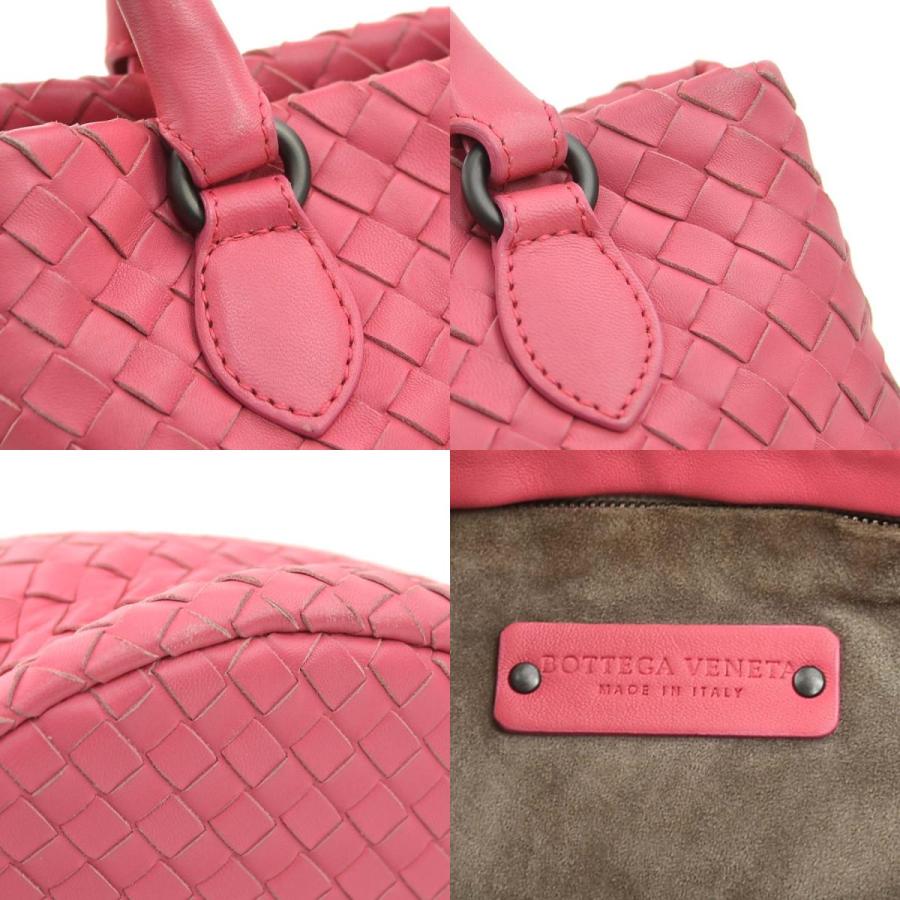 【美品】ボッテガヴェネタ イントレチャート ハンドバッグ　ピンク ボッテガヴェネタ BOTTEGAVENETA ハンドバッグ イントレチャート