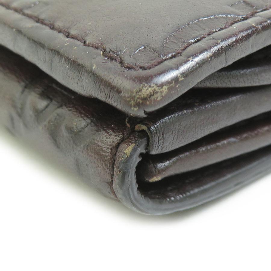 GUCCI（グッチ） 二つ折り長財布 グッチシマ レザー ダークブラウン