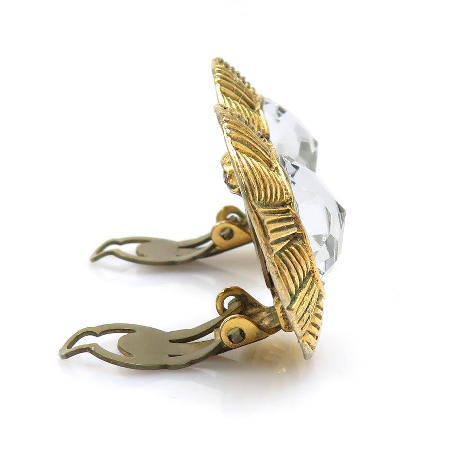 CHANEL シャネル イヤリング メタル/ラインストーン ゴールド