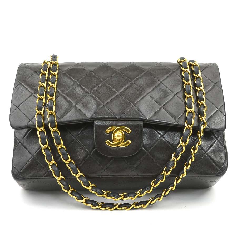 CHANEL シャネル ダブルフラップ マトラッセ ショルダーバッグ ブラック/ゴールド 14054 レディース【中古】 e60851a CHANEL（シャネル） ショルダーバッグ マトラッセ ダブルフラップ
