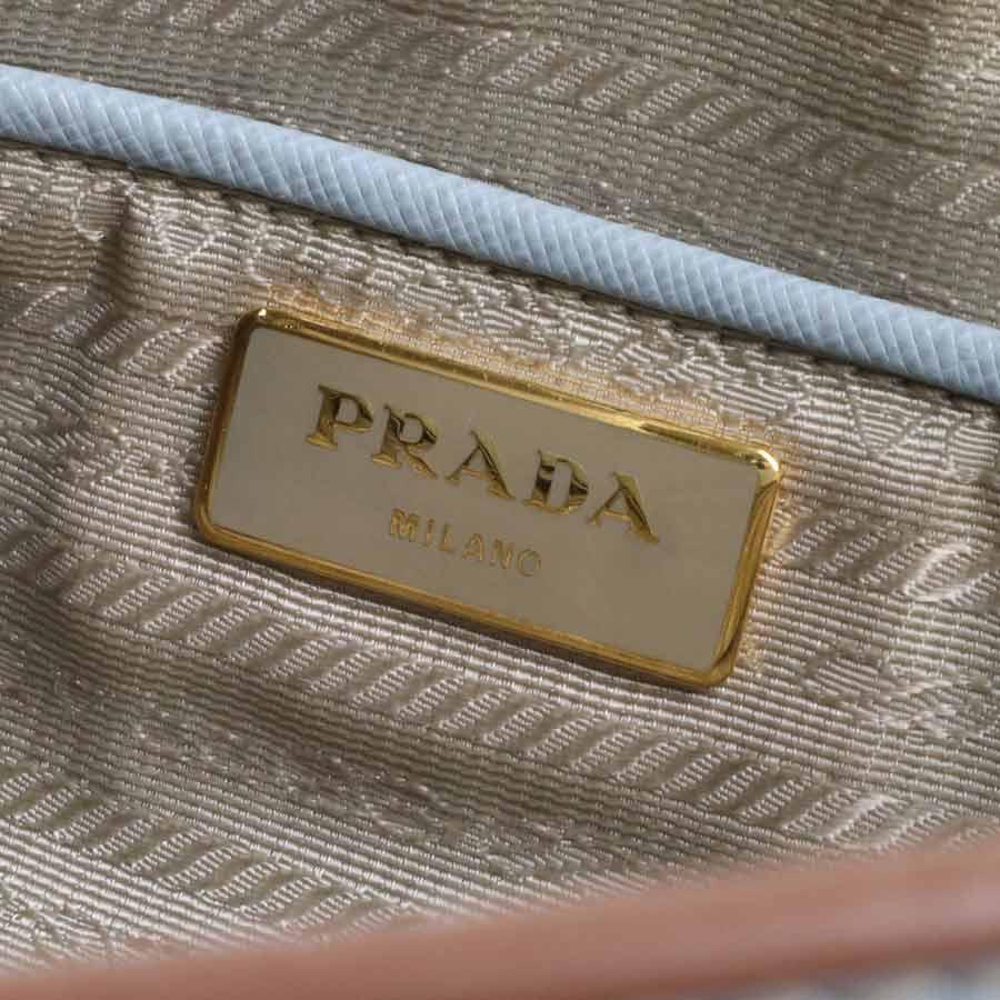 PRADA（プラダ） ハンドバッグ ショルダーバッグ レザー ライトブルー