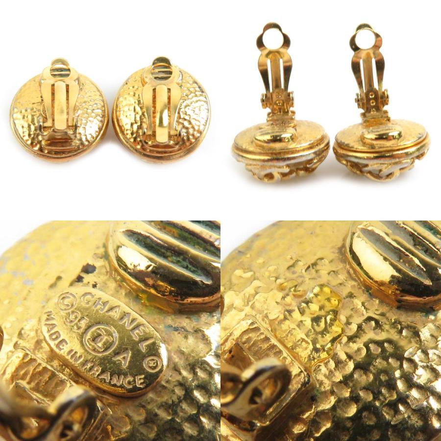 CHANEL シャネル イヤリング ココマーク メタル/ラインストーン  