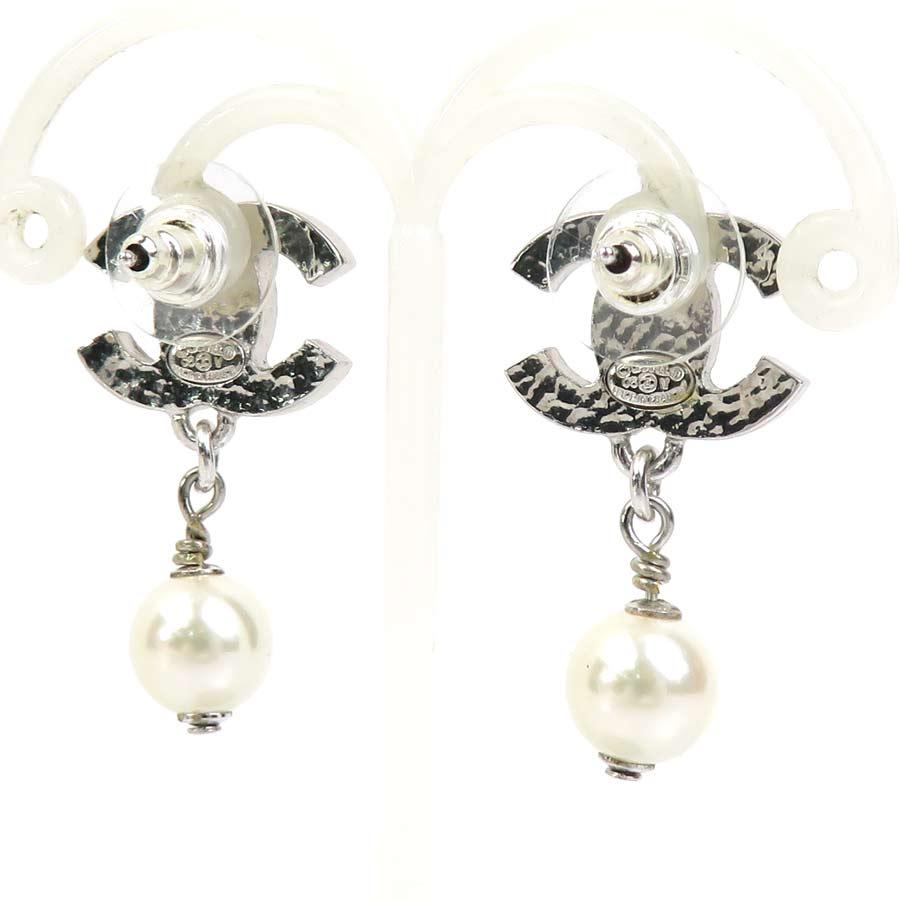 シャネル パール ココマーク ピアス ホワイト 白 CHANEL CHANEL CHANEL/シャネル ココマーク ピアス GP 1.58g B18C