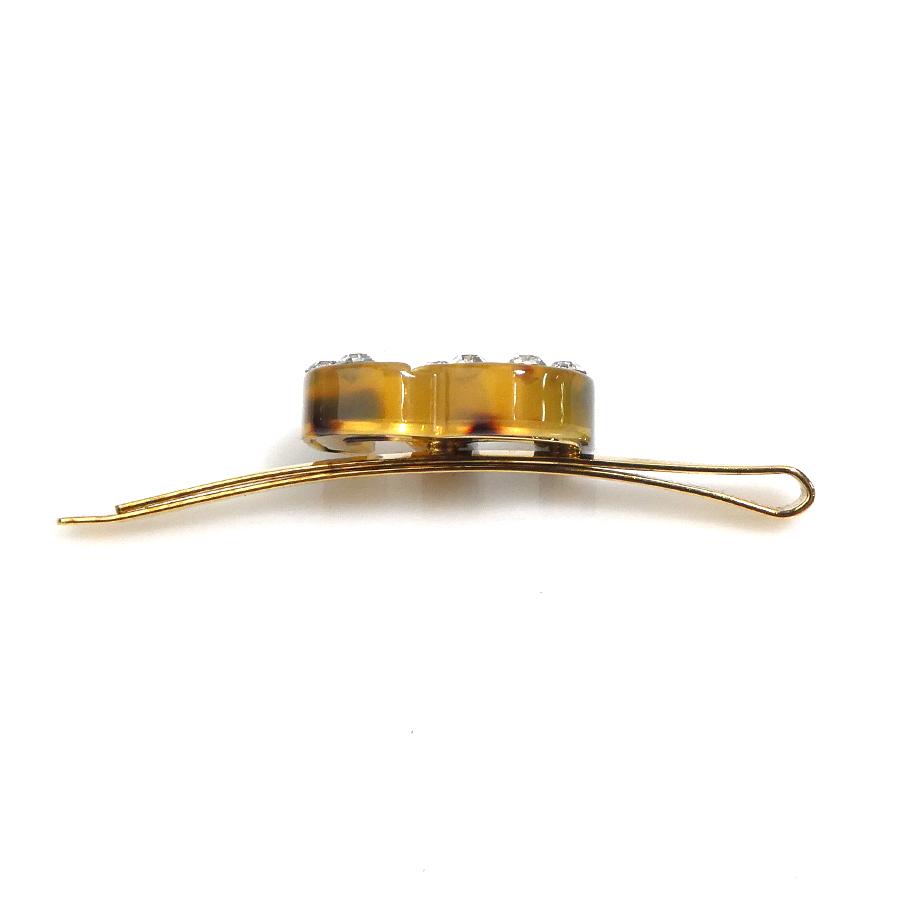 miu miu（ミュウミュウ） ヘアピン メタル/アクリル ゴールド/ブラウン