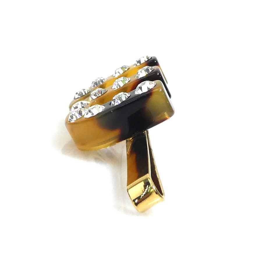 miu miu（ミュウミュウ） ヘアピン メタル/アクリル ゴールド/ブラウン