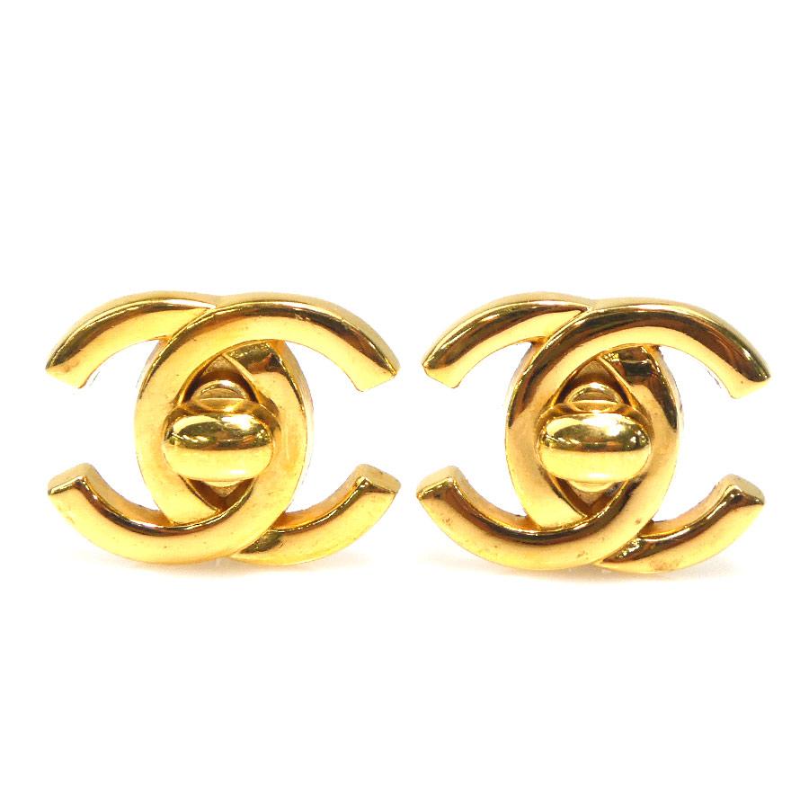 CHANEL シャネル イヤリング ココマーク メタル ゴールド